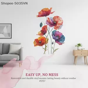 {AKIN} 1Pc Tranh Treo Tường Hoa Cho Phòng Khách Phòng Ngủ Baground Trang Trí Tường Trang Trí Nhà Stiers Decals Tường Bức Tranh Tường {a}