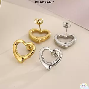 Vòng tay trái tim BRBRAA, Dây chuyền có thể điều chỉnh Vòng cổ trái tim bằng thép không gỉ, Vòng tay kim loại được đánh bóng thời trang Quà tặng kỷ niệm
