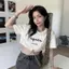 Người đàn ông nhỏ Dopamine Sweet Hot Girl Top Thiết kế mùa hè Áo thun ngắn tay crop