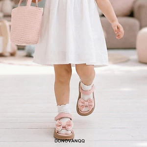 Xăng đan Nơ Bé Gái DONOVANQQ, Dép Đi Biển Cho Trẻ Em Thoáng Khí Thoải Mái, Thời Trang Đa Năng Phong Cách Đế Mềm Dép Công Chúa Đa Năng Mùa Hè