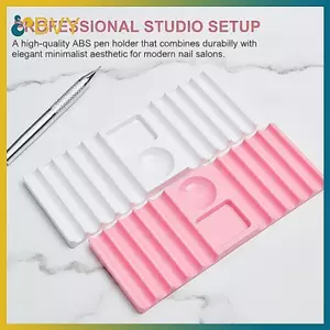 Bảng trộn nghệ thuật làm móng tay kiểu BVY Salon Tích hợp bút và giá đỡ bàn chải Perfectpanion cho Gel Acrylic và nghệ sĩ Ba Lan.