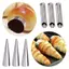 Ống Cannoli bằng thép không gỉ có túi đường ống Khuôn nướng bánh cho vỏ bánh ngọt giòn Bộ dụng cụ nhà bếp