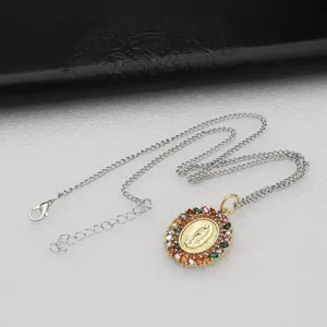 Châu Âu Mỹ Cao Cấp Trang Sức Thời Trang Retro Phong Cách Mới Nhiều Màu Sắc Zircon Cặp Đôi Thiết Kế Phụ Kiện Mặt Dây Chuyền Xương Đòn Vòng Cổ 2026-6-26