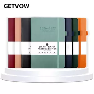 Sách chương trình nghị sự GETVOW 2026, Sách lịch nhắc nhở kế hoạch A5, Danh sách việc cần làm PU có họa tiết di động Sách lịch Đồ dùng văn phòng