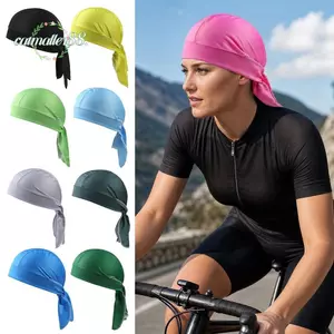 CATMALLER88 Khăn trùm đầu Bandana, Mũ Hijab có thể điều chỉnh màu trơn, Mũ Bandana thoáng khí co giãn nhẹ thoải mái Hoạt động ngoài trời