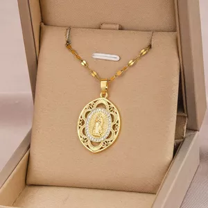 Phiên Bản Mở Rộng Châu Âu Mỹ Thời Trang Mặt Dây Chuyền Vòng Cổ Sống Neo Trang Sức Đồng Micro-Dát Zircon Rỗng Khắc Nữ Trang Sức 2026-6-26