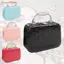 FAVORITEGOODS Mỹ phẩm có gương, Túi trang điểm vuông có hoa văn bằng đá dung tích lớn, Hộp đựng đồ đa chức năng thời trang Túi giặt nữ