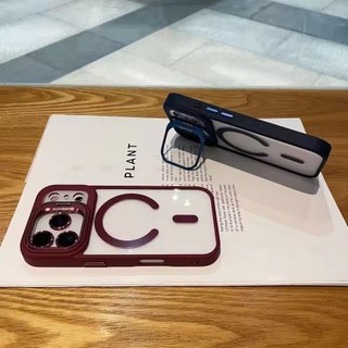 [JLK] Ốp điện thoại cứng trong suốt chống sốc từ tính có chân đế cho iPhone 17 Air 16 Pro Max 16Plus 17Pro 16Pro