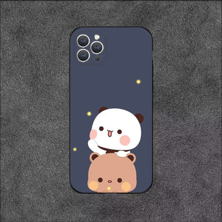 Ốp Điện Thoại BUBU D-DUDU Hoạt Hình Dễ Thương TP-2 Cho iPhone 17,15,13,12,11, Plus, Pro Max, XS, X, XR, SE, Mini, 8,7 Vỏ Silicon Mềm Màu Đen