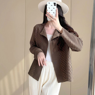 Miyake Cardigan mỏng nhẹ cho thu đông, chống nắng, phù hợp mẹ và nữ giới