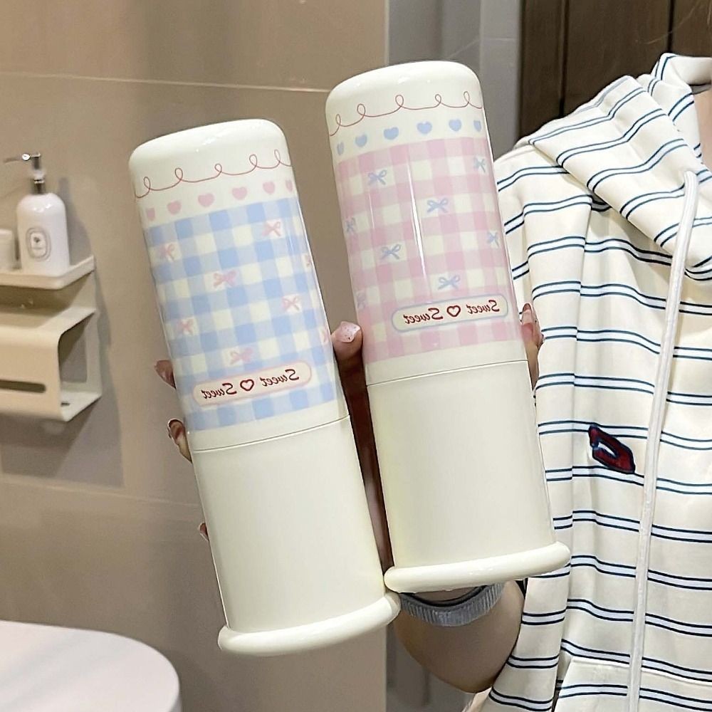 Cốc Rửa AWNGD, Cốc Nước súc miệng di động dày, Hộp đựng bàn chải đánh răng du lịch hoạt hình chống bụi đa năng Phòng tắm