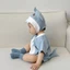 BH2 cá mập cho bé Bộ áo liền quần mùa thu mới Trang phục chụp ảnh Halloween Tay nghề tinh tế HB2