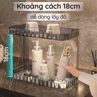 Kệ Đựng Mỹ Phẩm Nhà Tắm Đa Năng 2 Tầng Gọn Gàng, Kệ Đựng Đồ Trang Điểm, Đựng Sữa Tắm, Dầu Gội