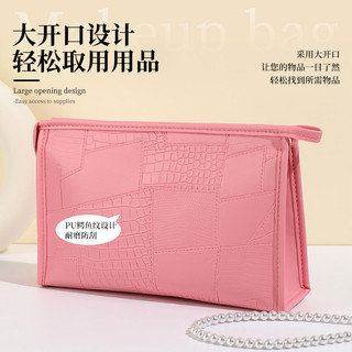 Đơn Giản Họa Tiết Cá Sấu Lớp Trang Điểm Dung Tích Lớn Na Chống Thấm Nước Du Lịch Di Động Rửa Tay 25.9.7