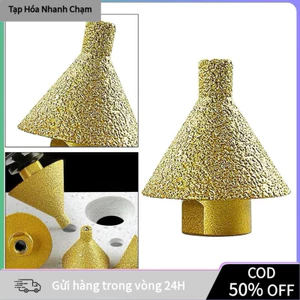 Diamond Chamfer Finger Bit Dụng cụ mở lỗ đá Dụng Cụ Mở Lỗ Đá Hình Nón mở rộng lỗ gạch men 38 50mm