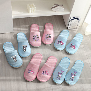 Dép đi trong nhà hoạt hình Sanrio Kuromi chất lượng cao Giày dùng một lần chống trượt cho khách sạn Home B & B Hospitality