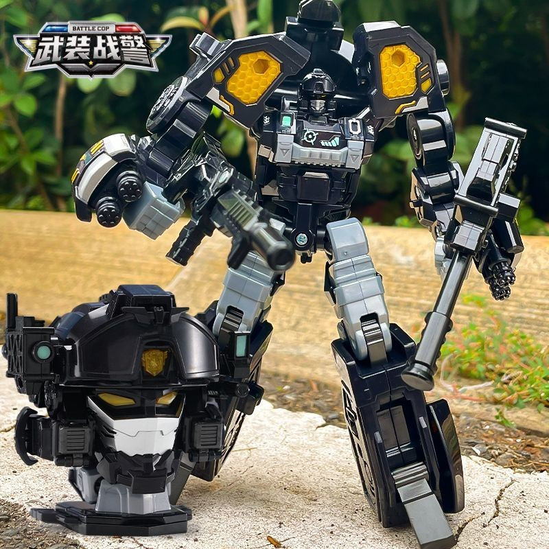 Đại Lý Mini Đội Siêu Nhân Power 7 Đồ Chơi Tuần Tra Mecha Lửa Robot Biến Hình Bé Trai x Quà Tặng Sinh Nhật
