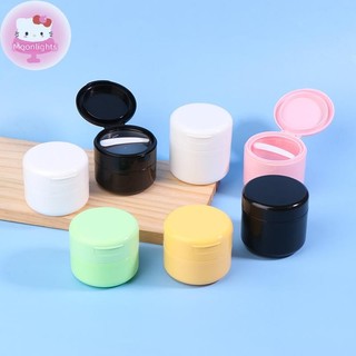 Moonlights 100 / 150g Flip Cover Có Thìa Chai Đổ Lại Rỗng Trang Điểm Lọ Nồi Du Lịch Mặt Kem Dưỡng Da Mỹ Phẩm Cotton Pad Hộp Đựng EN