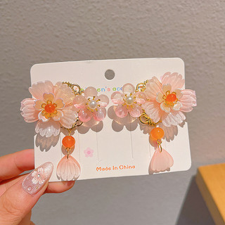 Kẹp Tóc Handmade Phong Cách Ngọt Ngào Cho Trẻ Em, Tua Rua Trang Trí, Phù Hợp Tóc Dày Và Xoăn