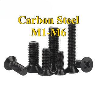 Ốc Vít Đầu Dẹt Đen inox 304  /Ốc vít đầu pake dẹp mỏng phẳng   Chuyên Dụng  KM Vít M1-M6 [LXY-CB-1]