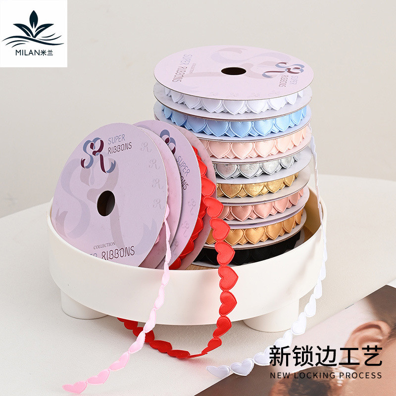 Ruy Băng Tình Yêu Hoa Bó Hoa Dây Đeo Quà Tặng Trang Trí Ruy Băng DIY Handmade Nơ Ruy Băng Hình Trái Tim ZVY6