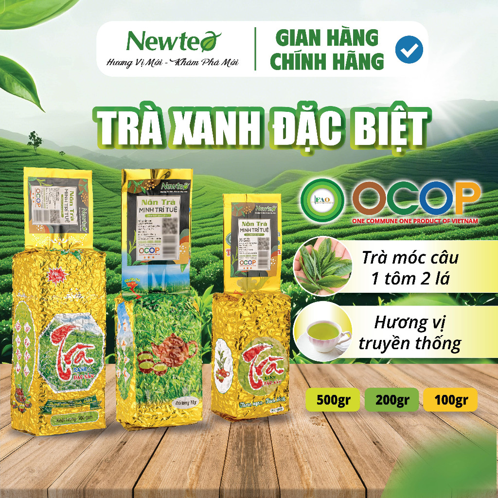 Nõn trà Minh Trí Tuệ Newtea, Đặc sản Trà xanh Thái Nguyên, Trà Móc Câu Loại Ngon