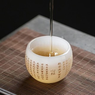 Ngọc Sứ Thủy Tinh Kung Fu Trà Cốc Trà Trái Tim Kinh Cốc Baifu Cup Master Cup Trà Bộ Trà Cá Nhân Hộ Gia Đình UA0F