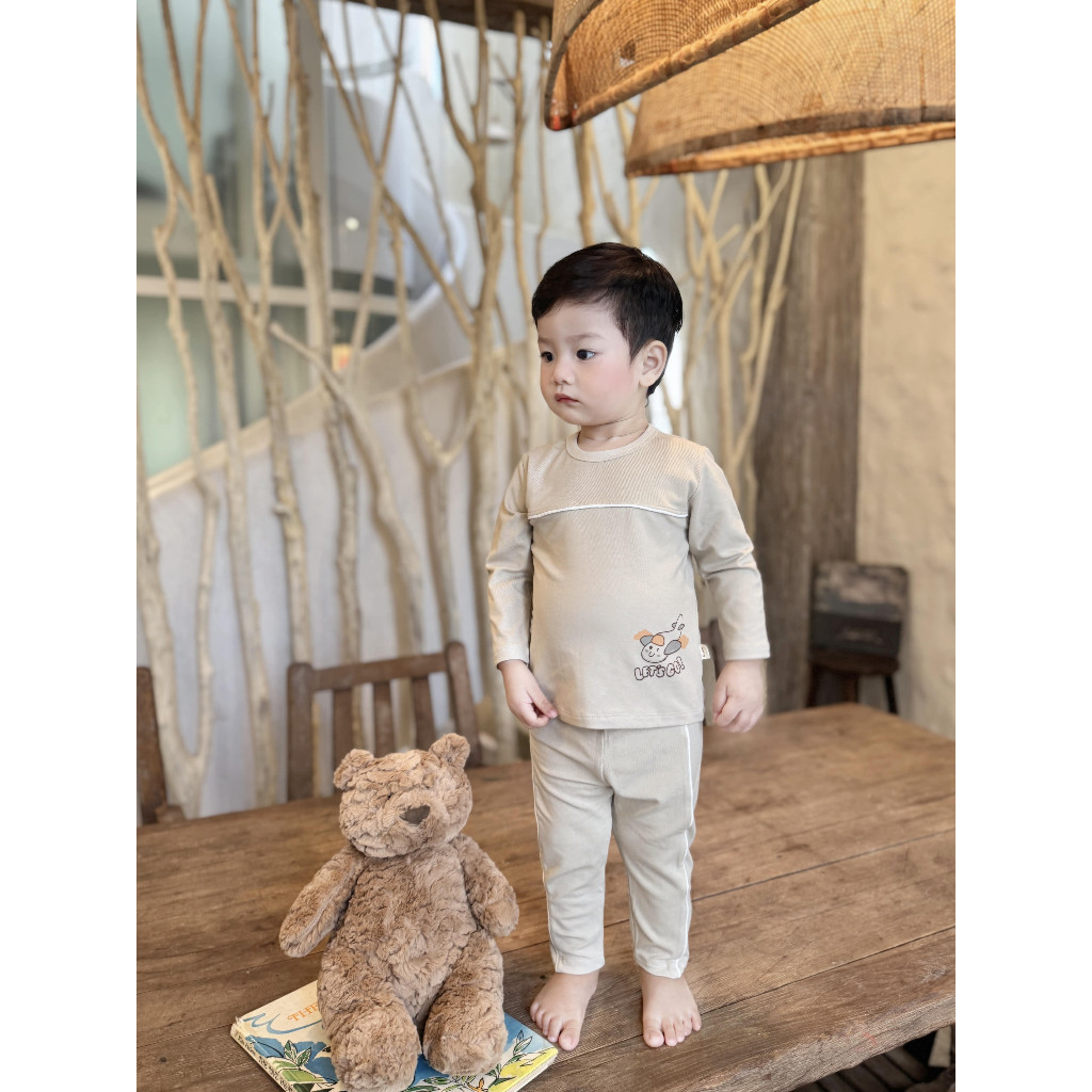 Bộ thể thao dài tay bé trai bé gái UNBEE - Bộ quần áo thu đông cho bé size 6 tháng đến 3 tuổi