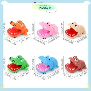 ZMONH Cắn Tay Cá Sấu Miệng Kéo Lại Xe Hoạt Hình Hà Mã Chó Con Kéo Lại Xe Báo Chí Răng Cắn Ngón Tay Tricky