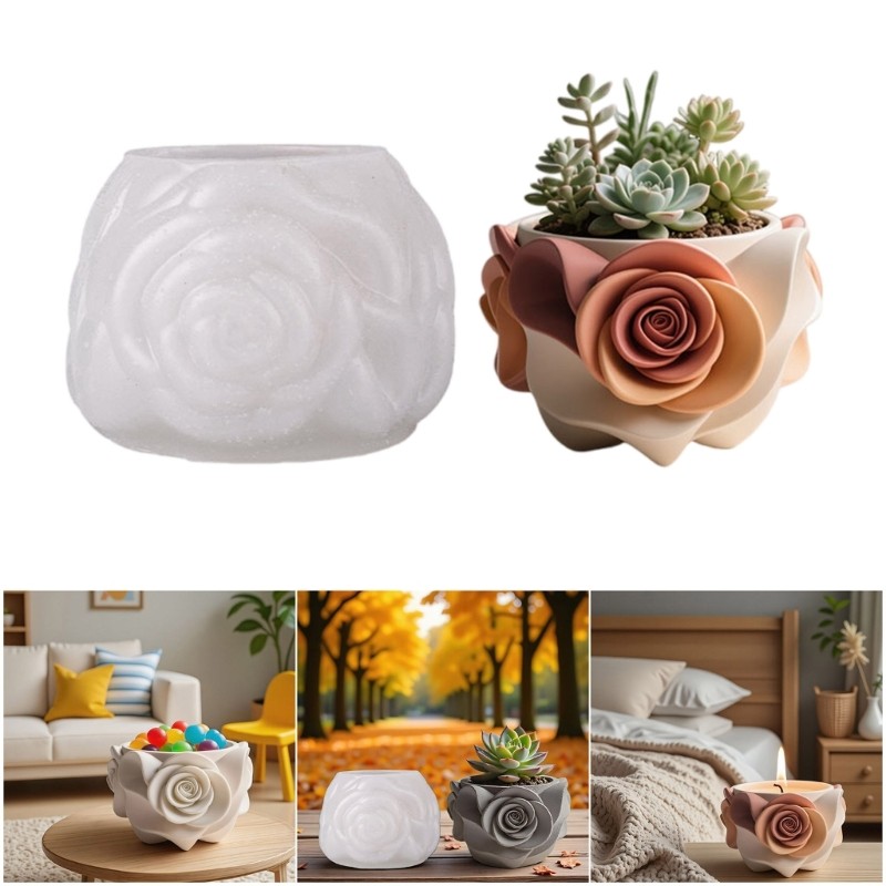 Khuôn hoa hồng silicon inste để trang trí nhà cửa thủ công và DIY
