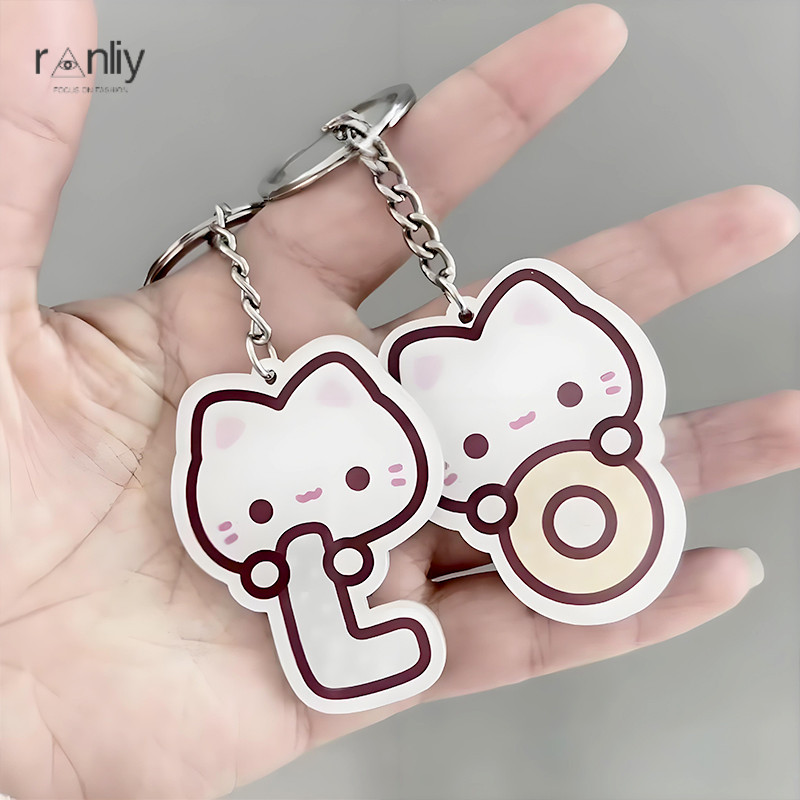 Móc Khóa Chữ Cái Tiếng Anh Mèo Cưng- Quà Tặng Sango