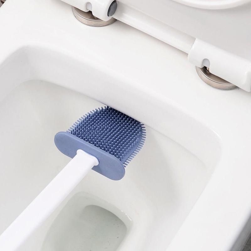Dụng Cụ Chà Rửa Toilet 3 trong 1 - Bộ 3 Cọ bồn cầu silicon, chà toilet nhà vệ sinh