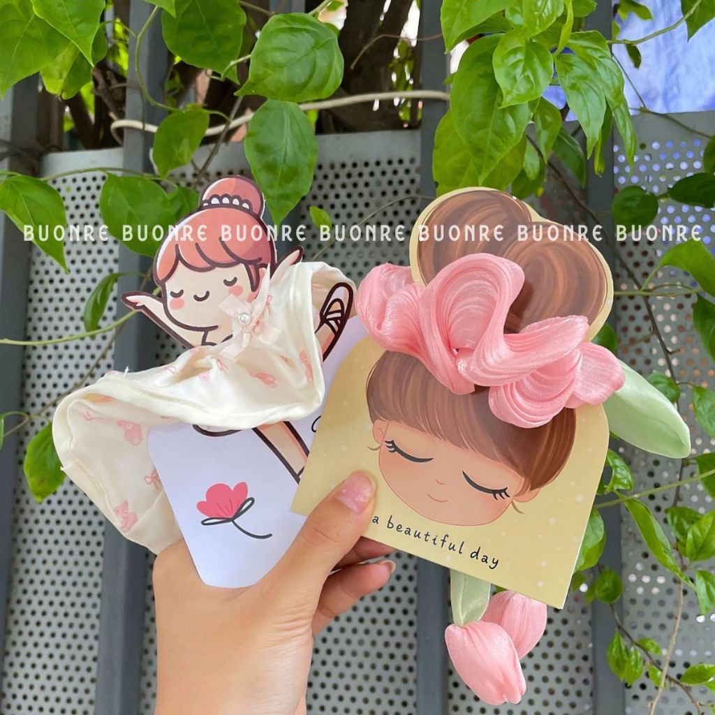 [QUÀTẶNG20/10]Thiệp quà tặng ngày Phụ Nữ Việt Nam-thiệp kèm kẹp tóc xinh xắn dễ thương cho khách hàng,học sinh,bạn bè