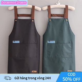 Tạp dề thời trang chống nước và dầu cho người lớn, chất liệu dễ lau chùi, bảo vệ hoàn hảo khỏi các vết bẩn khi nấu nướng