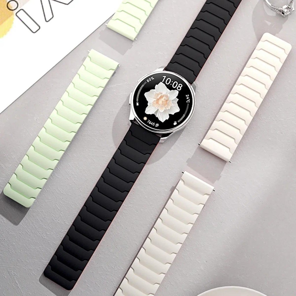 Dây đeo silicon từ tính 22mm 20mm cho Huawei Watch GT 6 / 5 / 4 46mm GT6 Pro / 5 Pro 46mm dây đeo đồng hồ thể thao