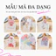 Sỉ 20 Thiệp cài chun buộc tóc dễ thương, quà tặng 20/10 ý nghĩa, banner cô gái trang trí hộp quà, gắn bó hoa