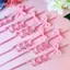 {AKIN} Ống hút phân hủy sinh học Nơ màu hồng 200 chiếc Ống hút dễ thương thân thiện với môi trường để tiếp nhận đám cưới Tiệc hồ bơi mùa hè Sự kiện ngày lễ {a}
