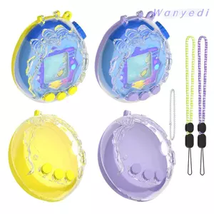 Vỏ cứng WANYEDI, Bảo vệ PC pha lê trong suốt, Chống trầy xước có dây buộc Vỏ phủ toàn diện cho phụ kiện trò chơi thú cưng ảo Tamagotchi Paradise