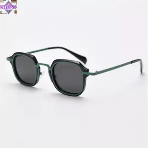 Kính râm kim loại RTJIFSS, Chống tia cực tím Hip-Hop Punk Shades, Kính râm đa giác mát mẻ hợp thời trang dành cho nữ và nam giới