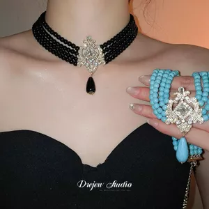 Thời Trung Cổ Cổ Đa Lớp Ngọc Trai Vòng Cổ Bông Tai Châu Âu Mỹ Thời Trang Bộ Trang Sức Nhẹ Sang Trọng Cao Cấp Trang Sức Nữ 2026-6-11