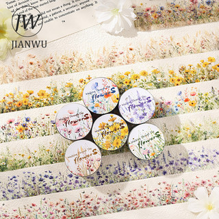 JIANWU 30mm * 200cm Vintage Nông thôn Vật liệu cảnh quan hoa Cắt băng ScrapbookingPET Sáng tạo DIY Tạp chí Văn phòng phẩm
