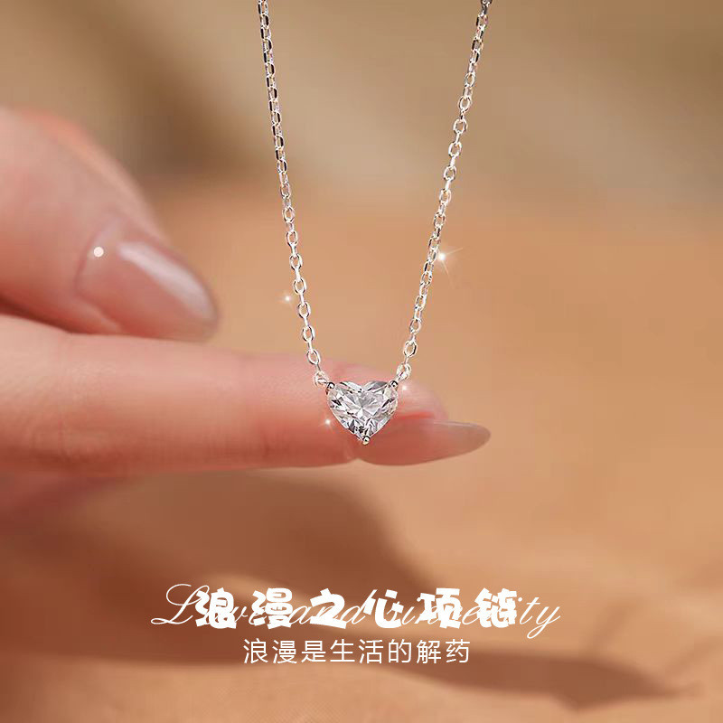 Vòng cổ trái tim lãng mạn sang trọng nhẹ nhàng phong cách Hàn Quốc