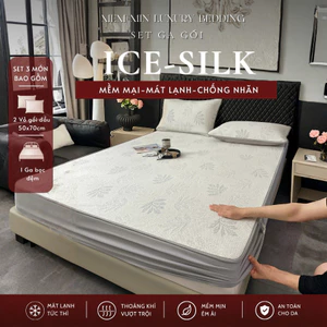 Set ga gối Băng Lạnh thế hệ mới Memminbedding Luxury bề mặt 3D siêu thoáng khí, không bí nóng