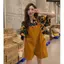 Phong cách muối mới Mặc cảm giác cao cấp Áo sơ mi phong cách Preppy Quần yếm phù hợp với quần short mùa hè