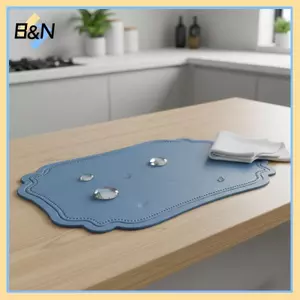 Thảm trải bàn không đều tinh tế B & N Tấm lót bộ đồ ăn bằng da giả phong cách Bắc Âu cho nhà bếp.