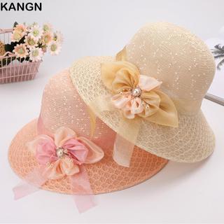KANGN Mũ Xô Nữ, Mũ Che Nắng Ống Hút Vành Rộng Có Thể Gập Lại, Du Lịch Mùa Hè Di Động Chống Tia UV Mũ Đi Biển