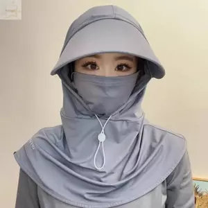 Mũ AWNGD, Ice Silk có mũ che mặt, Mũ bảo hiểm thoáng khí Đi xe đạp