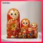 7x Trang trí búp bê làm tổ bằng tay Đồ chơi thủ công truyền thống có thể xếp chồng lên nhau cho