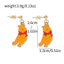 Hoạt Hình Nhật Bản Dễ Thương Anime Winnie the Pooh Hợp Kim Dầu Nhỏ Giọt Bông Tai Trang Sức