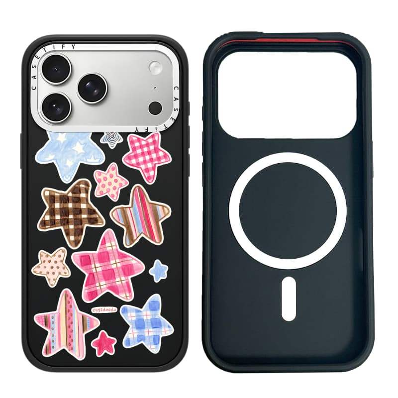 CASECASE X Họa Tiết Ngôi Sao Ốp Lưng Máy Ảnh Màu Trắng Vòng Phiên Bản Mờ Đen Cứng Hút Từ Tính Tác Động Dành Cho Apple IPhone 13 14 15 16 17 Pro Max Air Plus Có Hộp
